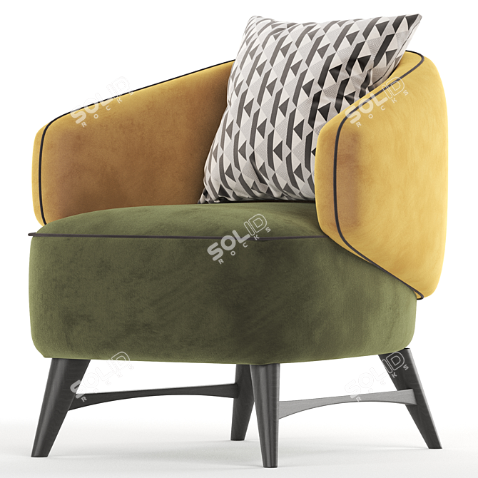 Modern Dot Armchair 3D Model 3D model image 2