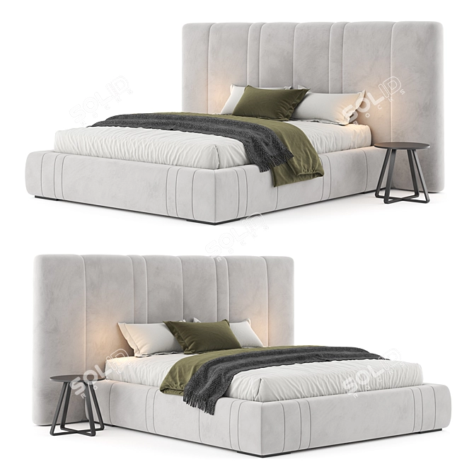 Modern Italian Vibieffe Bed Design 3D model image 1