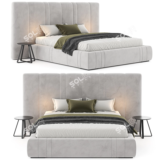 Modern Italian Vibieffe Bed Design 3D model image 2