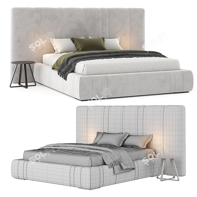 Modern Italian Vibieffe Bed Design 3D model image 3