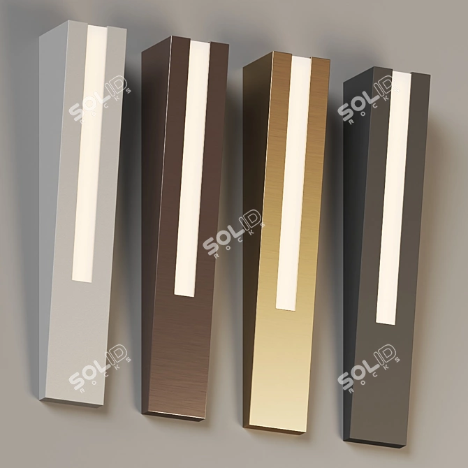 Modern Outdoor Wall Sconce 3D model image 2