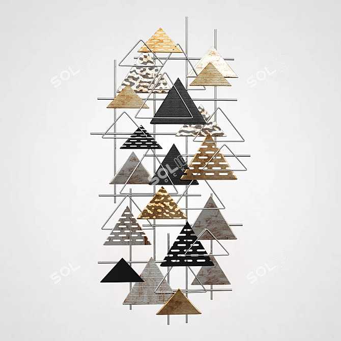 Geometric Wall Art Decor IMPERIUMLOFT-KKK00154 3D model image 2