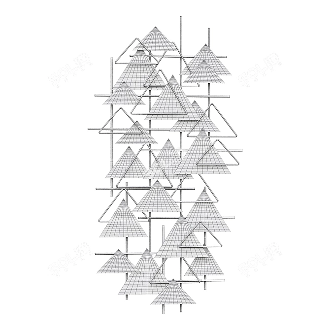 Geometric Wall Art Decor IMPERIUMLOFT-KKK00154 3D model image 3