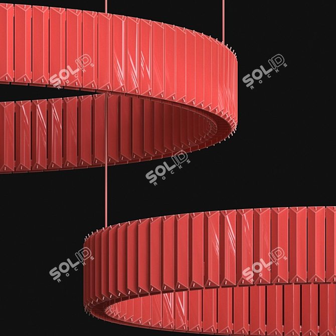 Bertolda Glass Metal Pendant Collection 3D model image 4