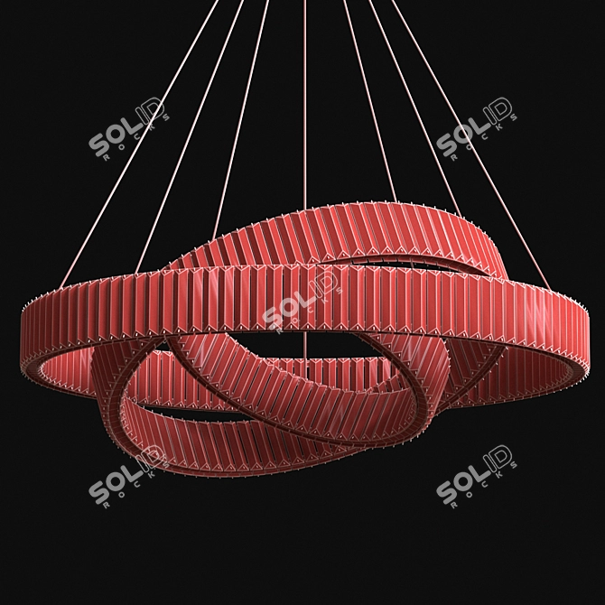 Bertolda Glass Metal Pendant Collection 3D model image 5