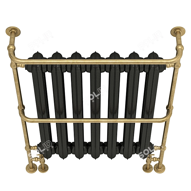 Sleek Towel Radiator 3D model image 2