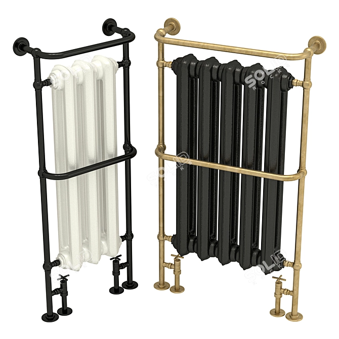 Sleek Towel Radiator 3D model image 3