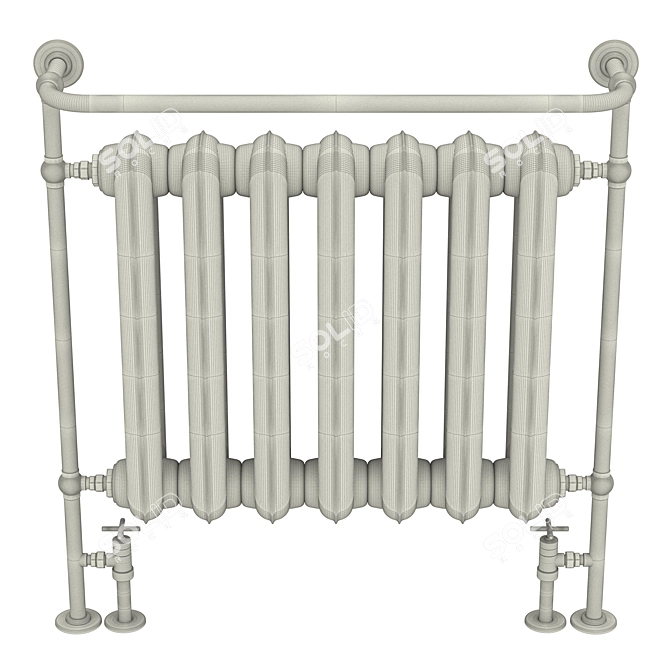 Sleek Towel Radiator 3D model image 5