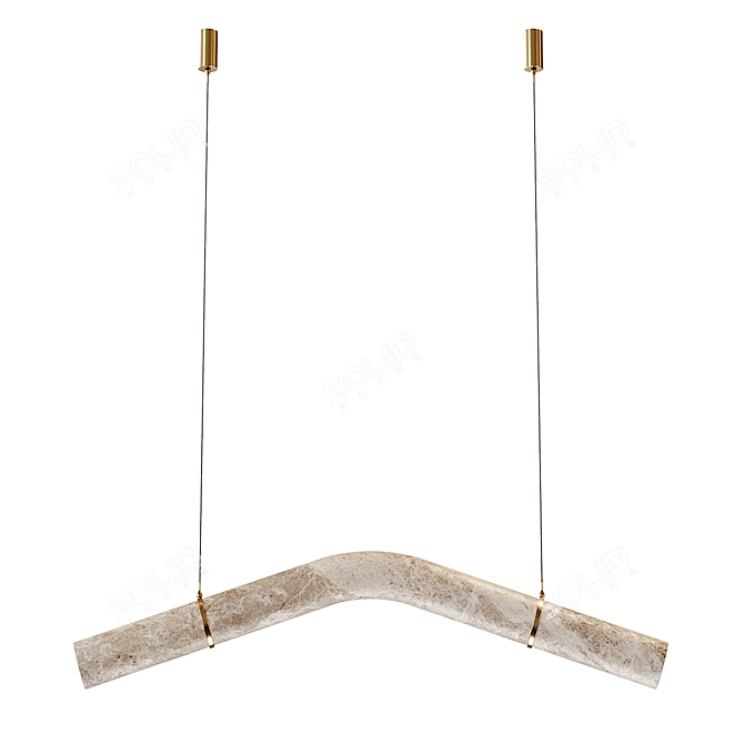 Sleek Pendant Light Fixture 3D model image 2