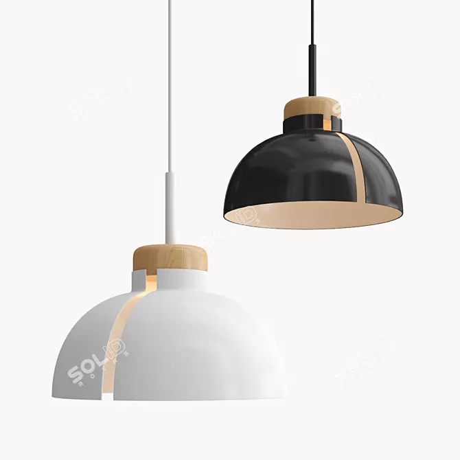 Sleek Minimalist LED Ceiling Light 3D model image 1