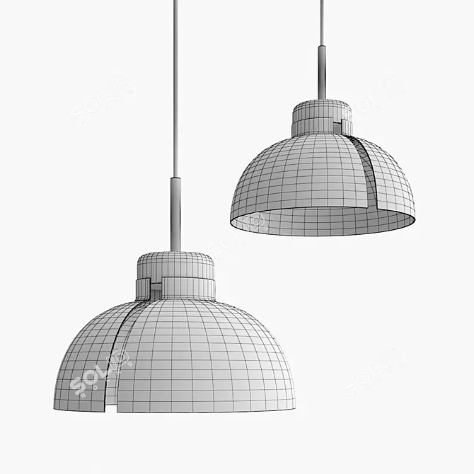 Sleek Minimalist LED Ceiling Light 3D model image 2