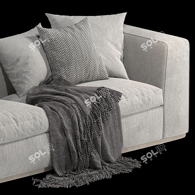 Minotti Powell Modular Sofa 3D model image 3