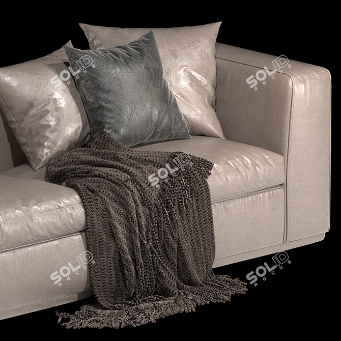 Minotti Powell Modular Sofa 3D model image 4