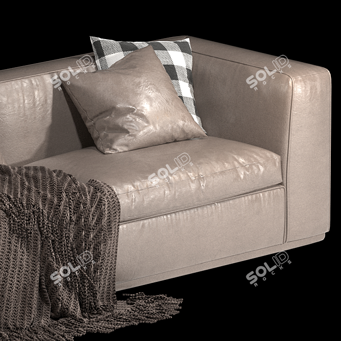 Minotti Powell Modular Sofa 3D model image 5