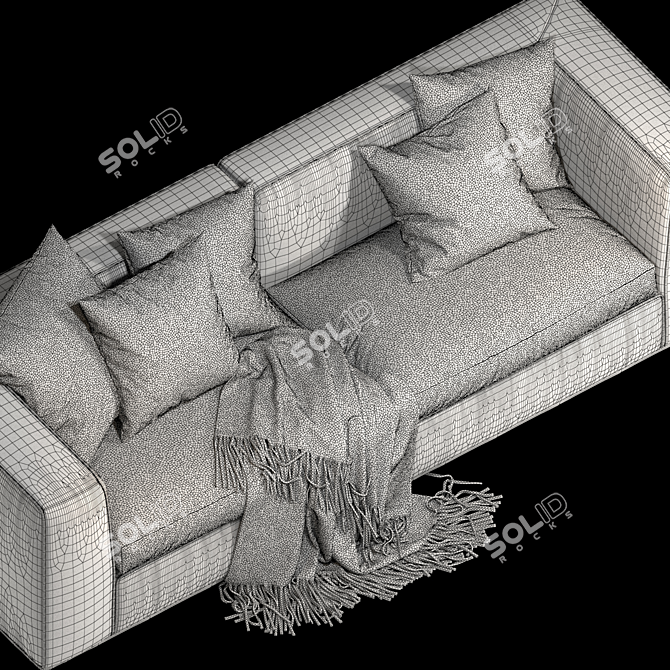 Minotti Powell Modular Sofa 3D model image 7