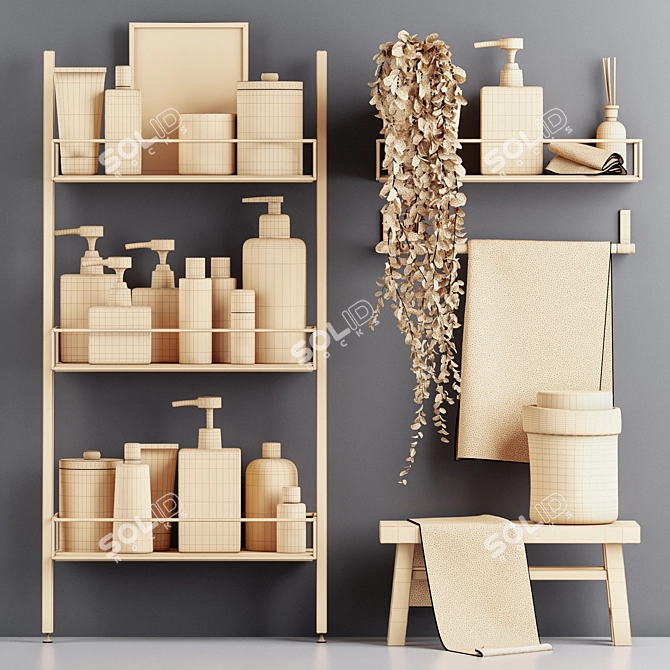  Modern Bathroom Accessory Set 2017 3D model image 2