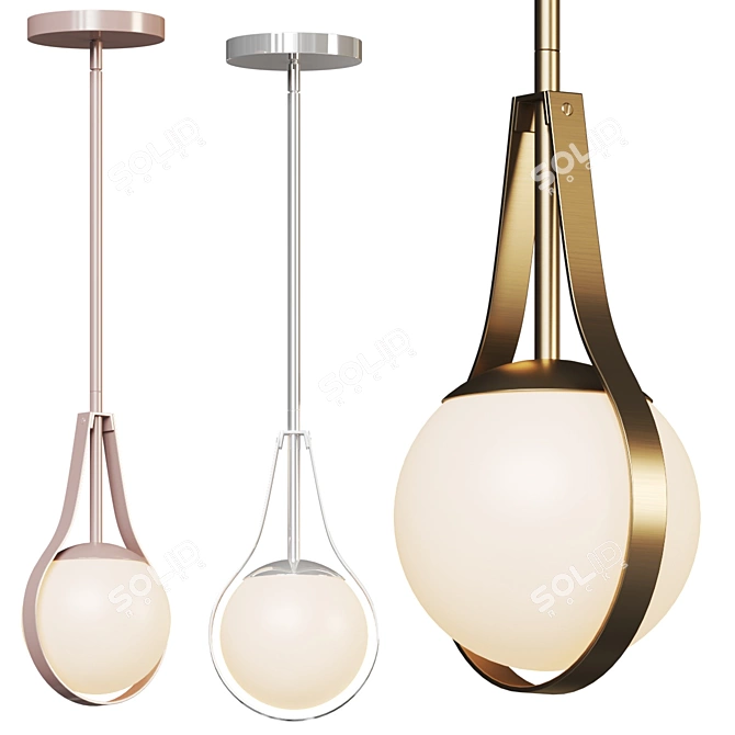 Pearl-inspired Mini Pendant Light 3D model image 1