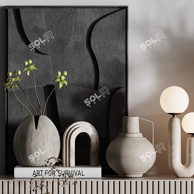 Decorative Modern 3D Set 3D model image 4