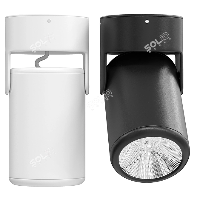 Adjustable Downlight Spotlight for Precise Lighting 3D model image 2