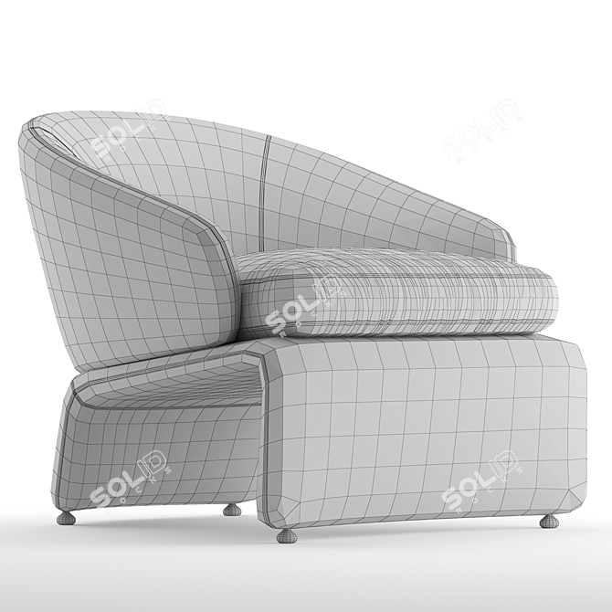  Modern Minotti Halley Armchair 3D model image 5