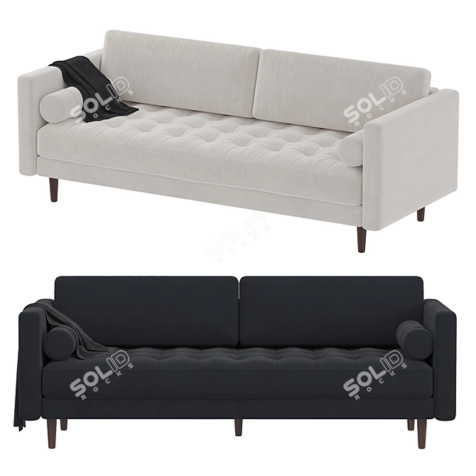 Elegant Luca Sofa: Timeless Comfort 3D model image 2