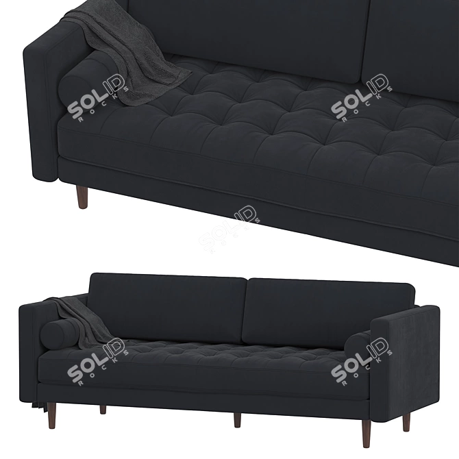 Elegant Luca Sofa: Timeless Comfort 3D model image 3