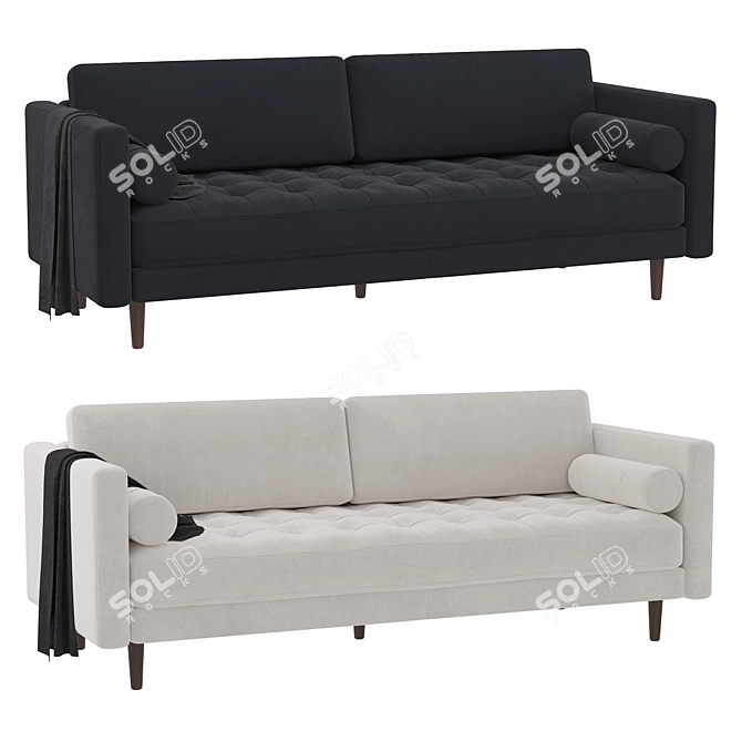 Elegant Luca Sofa: Timeless Comfort 3D model image 5