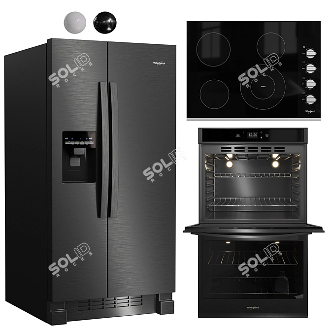 Whirpool Appliance Collection Bundle 3D model image 1