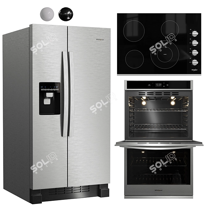Whirpool Appliance Collection Bundle 3D model image 6
