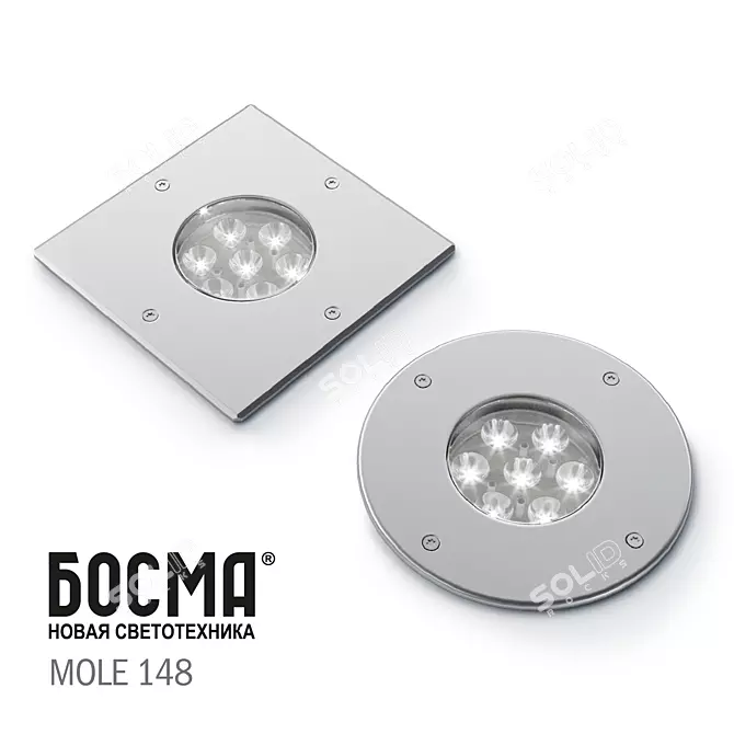 Urban Stainless Steel Outdoor Lights 3D model image 1