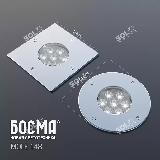 Urban Stainless Steel Outdoor Lights 3D model image 2