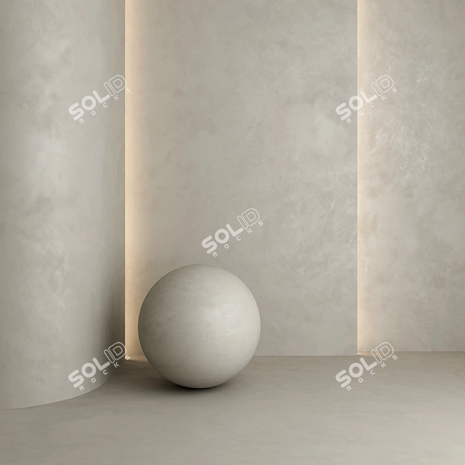 Seamless Decorative Plaster Texture 3D model image 1