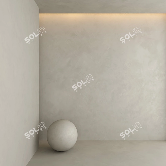 Seamless Decorative Plaster Texture 3D model image 2