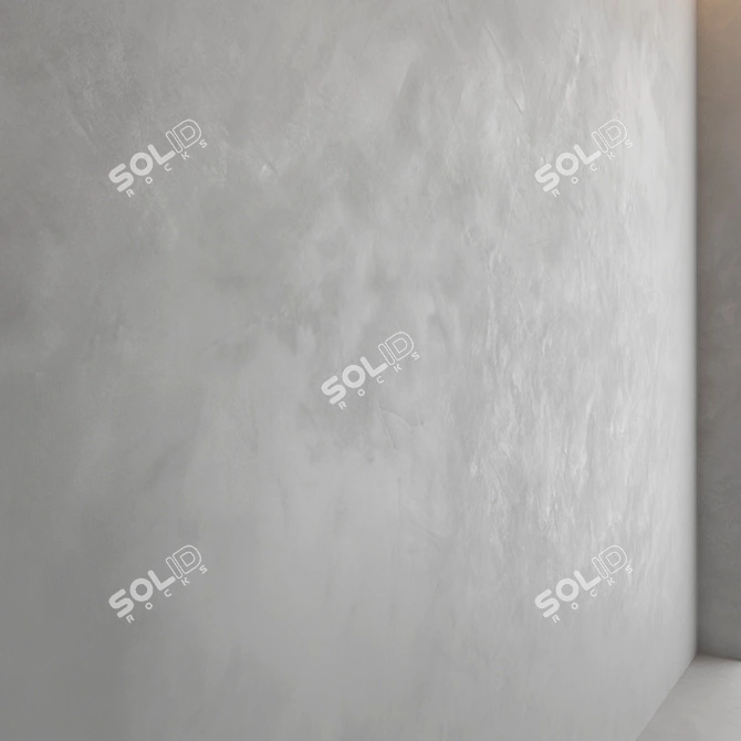 Seamless Decorative Plaster Texture 3D model image 5