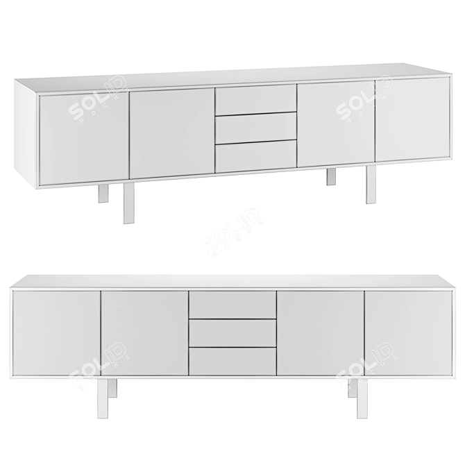 Elegant Aliante Sideboard Fasem 3D model image 2