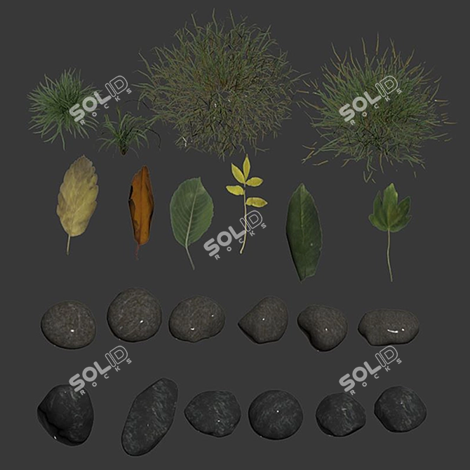 Eco-Scatter Grass Kit 3D model image 5