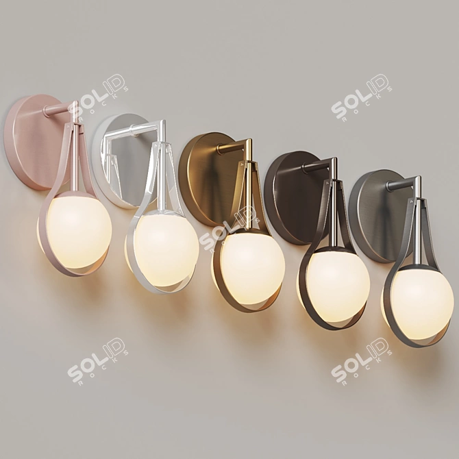 Luxury Hollywood Wall Sconce 3D model image 3