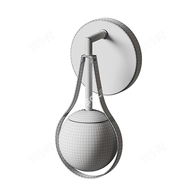 Luxury Hollywood Wall Sconce 3D model image 4