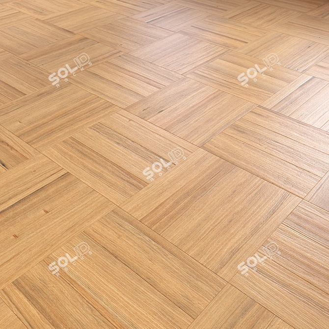 Wooden Floor 3D Model Kit 3D model image 2