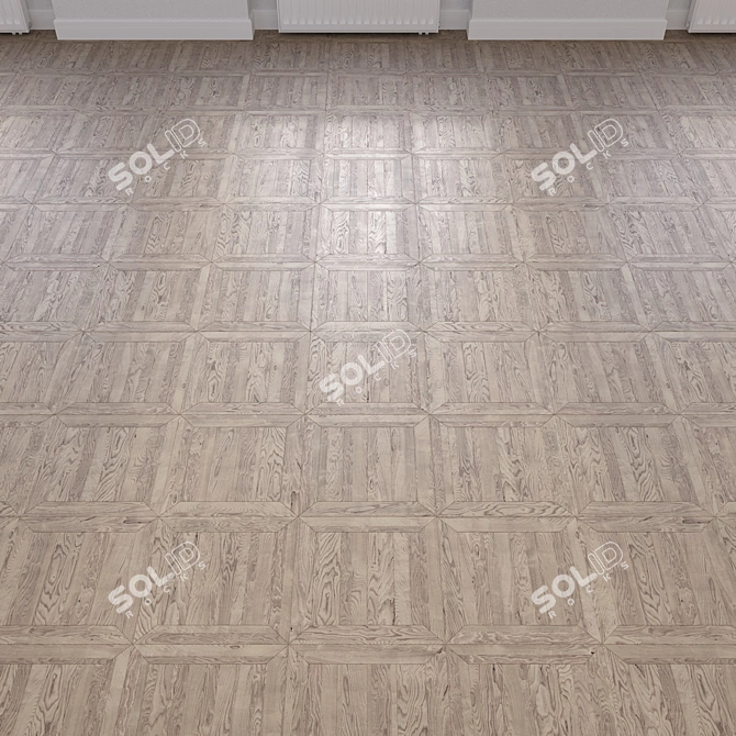 Wooden Floor 3D Model Kit 3D model image 3