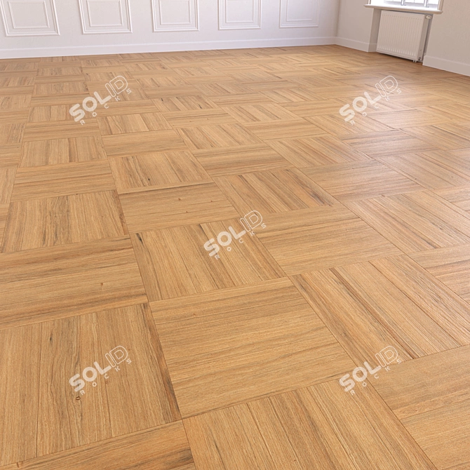 Wooden Floor 3D Model Kit 3D model image 4