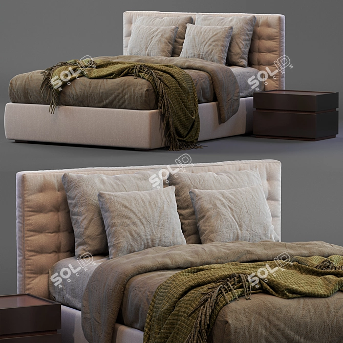 Modern Md_House_Bed_Style 3D model image 1