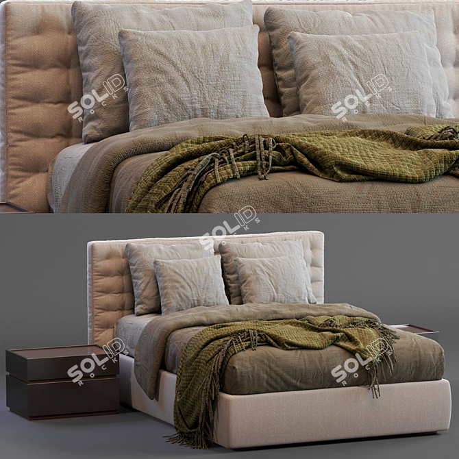 Modern Md_House_Bed_Style 3D model image 2