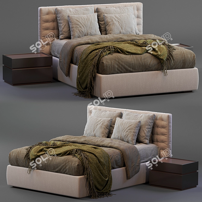 Modern Md_House_Bed_Style 3D model image 3