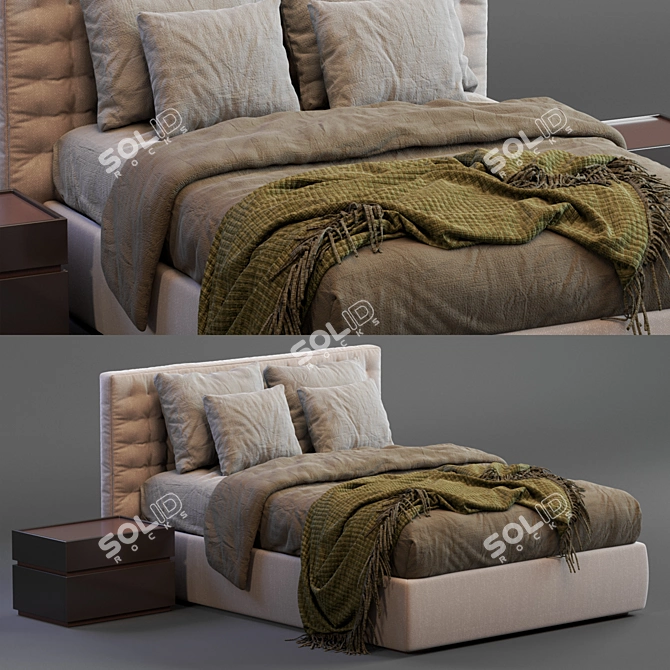 Modern Md_House_Bed_Style 3D model image 5