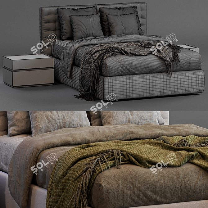 Modern Md_House_Bed_Style 3D model image 6