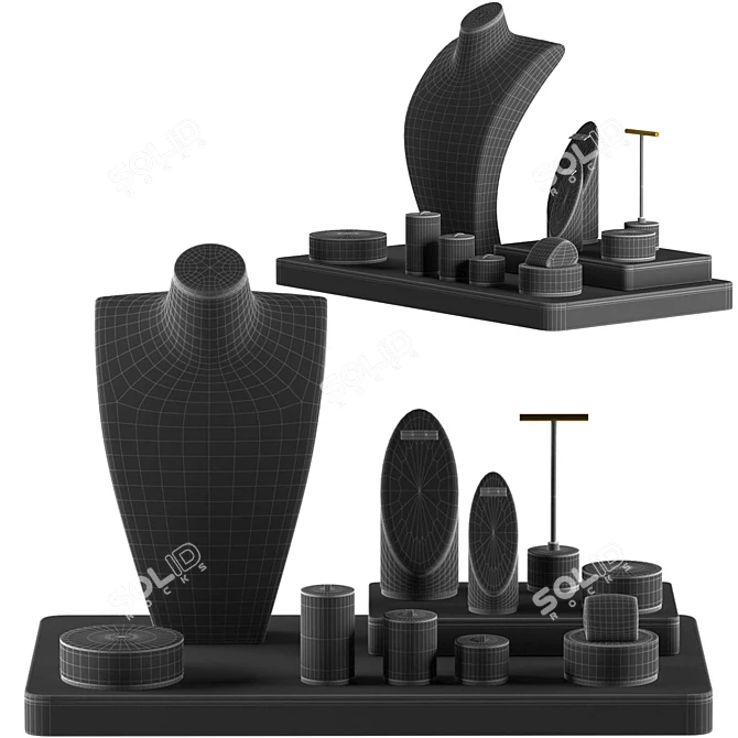 Versatile Jewelry Display Stand 3D model image 2