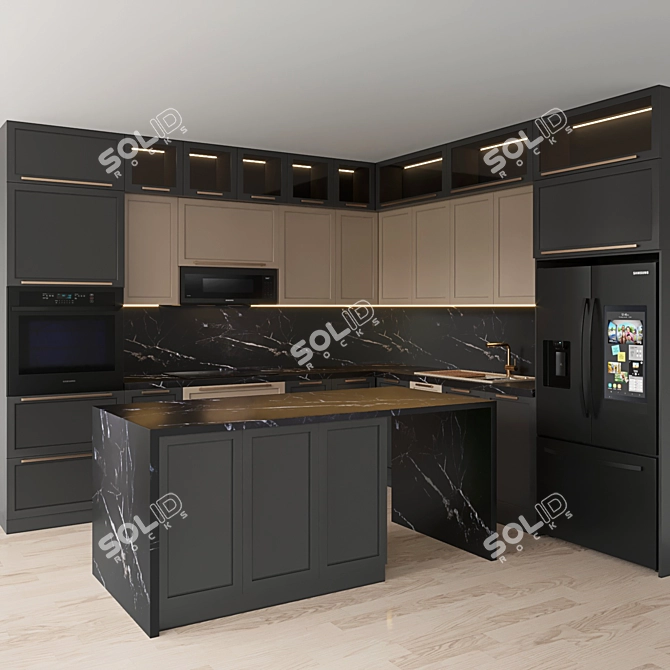 Modern Samsung Kitchen Set 3D model image 1