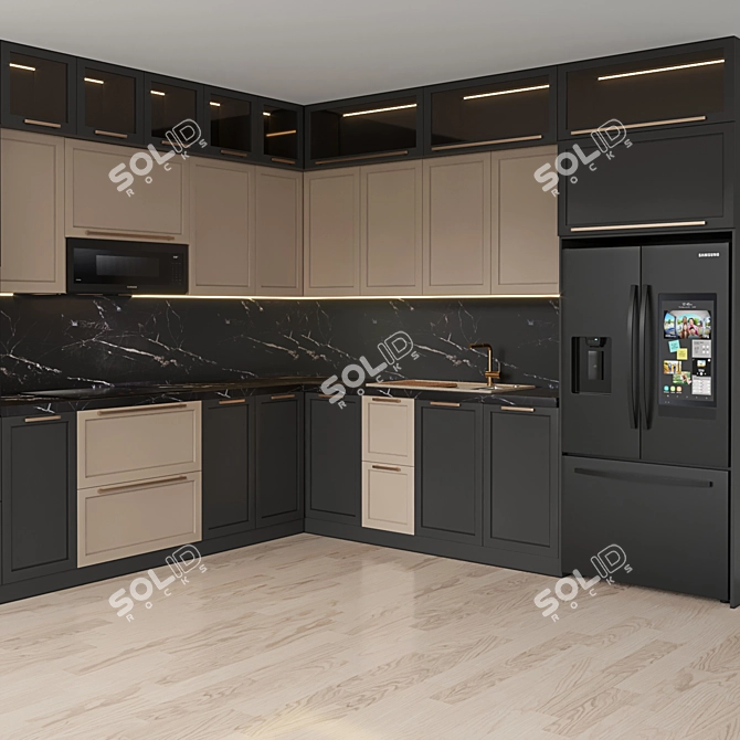 Modern Samsung Kitchen Set 3D model image 5