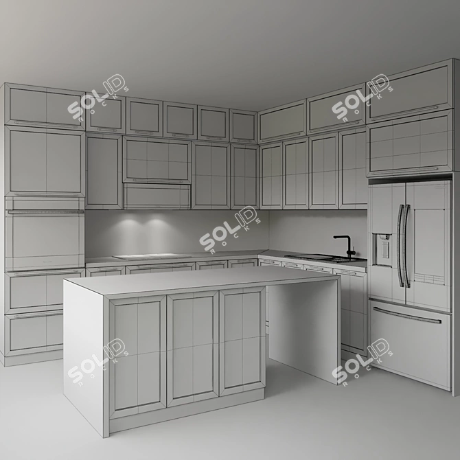 Modern Samsung Kitchen Set 3D model image 6